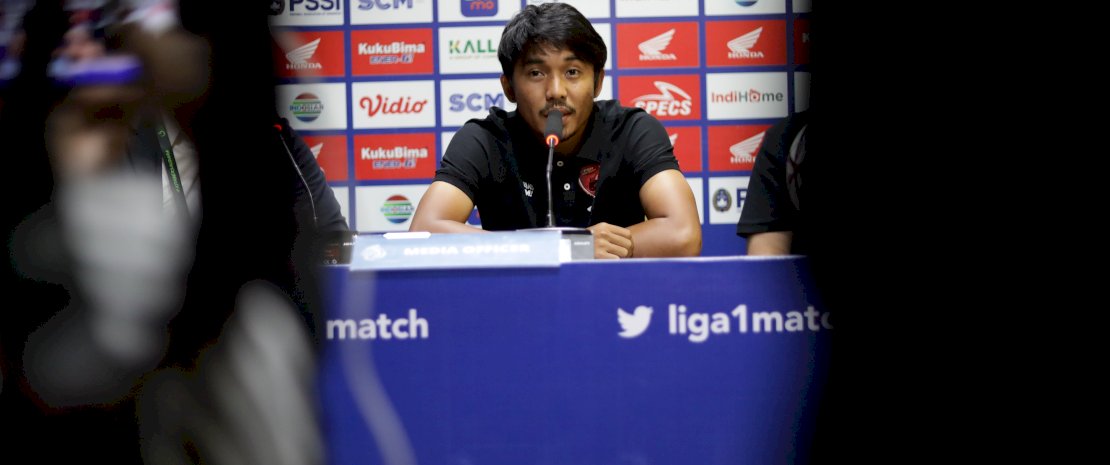 M. Arfan saat Pre Match Press Conference.